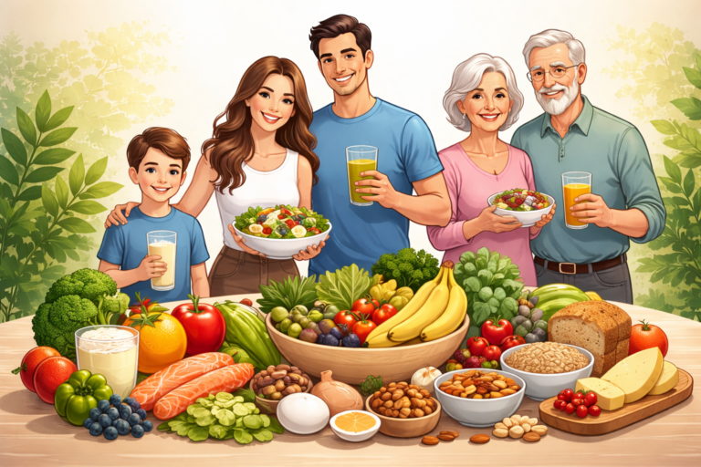Healthy food and balanced diet for all life stages